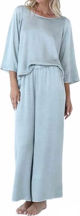 Pj Harlow Mo Crop Palazzo Pant In Sage