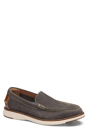 Johnston & Murphy Upton Perf Venetian Loafer in Charcoal Nubuck at Nordstrom, Size 10.5