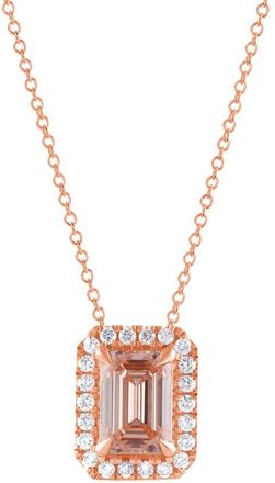 Grown Brilliance 14KT Rose Gold 0.80 Carat Lab Grown Diamond Pendant Necklace for Women