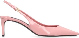 Dolce & Gabbana Womens Slingback Pumps Calf Leather Pink
