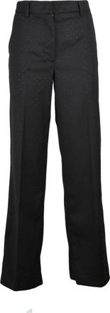Liu Jo Chino Broek - Dames - Wijde Broeken - Zwart - XL - Polyester - Broeken