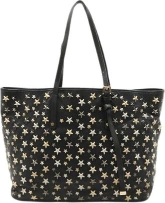 Jimmy Choo London Pre-owned Sasha M Leren Tote Bag - Dames - Vintage Shopper - Zwart - ONE Size - Leer - Vintage