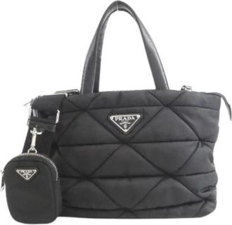 Prada Pre-owned Tessuto Quilting Handbag - Dames - Vintage Handtas - Zwart - ONE Size - Vintage