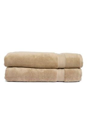 Nordstrom Rack Zero Twist 2-Pack Cotton Bath Towels in Tan Thread at Nordstrom Rack, Size Bath Sheet