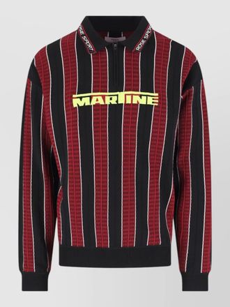 Martine Rose short sleeves sweater ribbed cuffs hem stripes