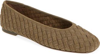 Dolce Vita Mycah Wovan Flat in Olive Woven Suede at Nordstrom, Size 8.5