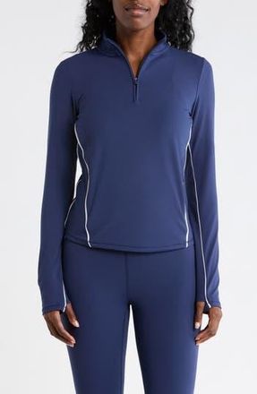 90 Degree by Reflex Tennis Interlock Half Zip Pullover in Naval Blue at Nordstrom Rack, Size X-Small