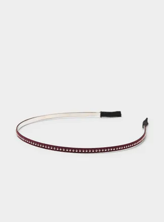 Simons Womens Studded faux-suede headband