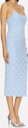 Oceanus Womens Calliope Luxury Crystal Maxi Party Dress Multi Colour - Blue - Size: 10/8