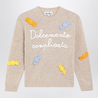 MC2 Saint Barth Beige sweater with candy patch