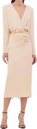 Alexis Fraser Midi Dress In Cream