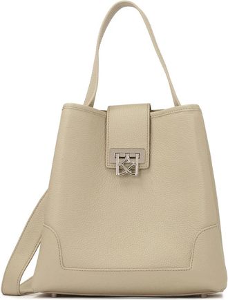 Kazar Lichtgrijze handtas met decoratieve sluiting - Dames - Handtassen - Grijs - ONE Size - Tassen