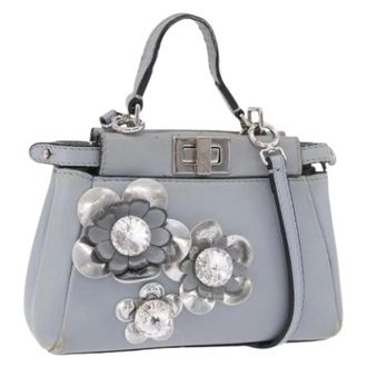 Fendi Pre-owned Vintage Schoudertas - Dames - Pre-owned - Blauw - Maat: ONE Size Leer