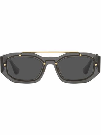 Versace Occhiali da sole rettangolari - Grigio
