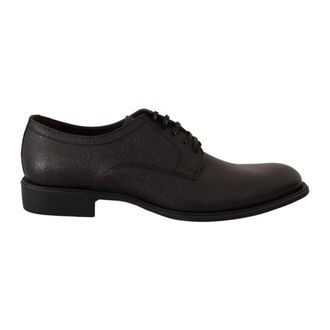 Dolce & Gabbana Dress Shoes, male, Black, 6 1/2 UK, Black Leather Derby Formal Shoes