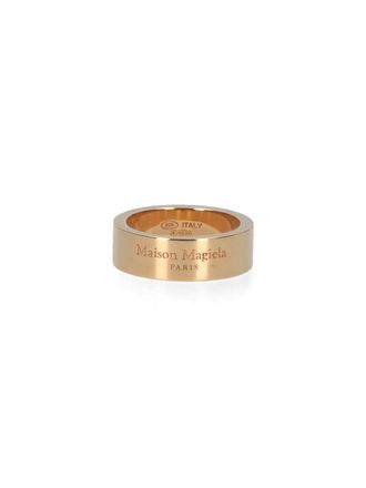 Maison Margiela Gold-Plated Sterling Silver Circular Logo Ring