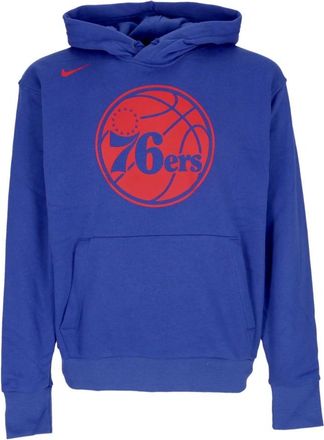 Nike Essential Fleece Hoodie - Heren - Sportshirts - Blauw - S - Katoen - Fitness