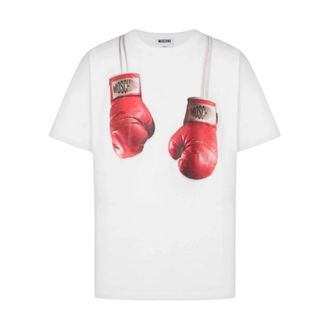 Moschino T-Shirts, male, White, Size: L t-shirt poliestere