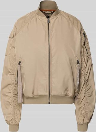 Save The Duck Bomberjacke mit Rei&szlig;verschlusstaschen Modell LIL in Beige, Gr&ouml;&szlig;e XL