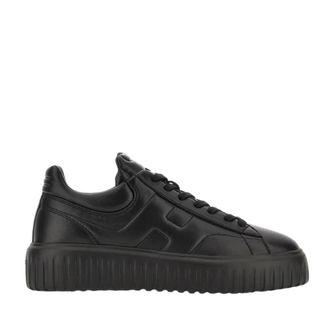 Hogan H-Stripes Sneaker - Heren - Sneakers - Zwart - 40 EU - Leer - Schoenen