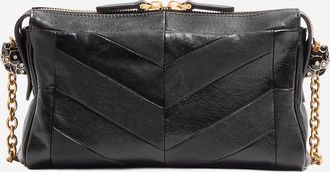 Valentino Garavani Womens Leather Bag Panthea Black Shoulder