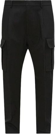 Dsquared2 Broeken, Heren, Zwart, 2Xs, Wol, Slim-fit Broeken