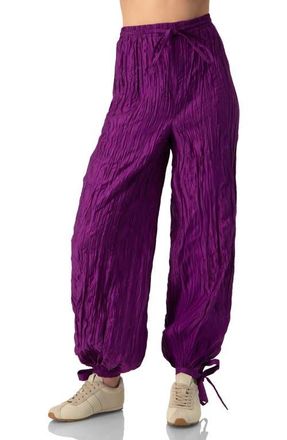 Ivonne Pleated Pants with Ankle Ties in Purple at Nordstrom, Size 14