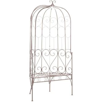 vidaXL Panchina da Giardino 95 cm in Ferro Marrone Anticato vidaXL