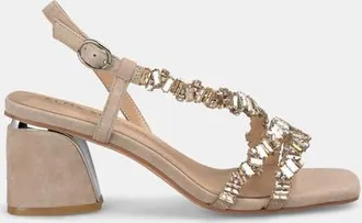 Alma En Pena Jewel Strappy Heel Sandal in Brown at Nordstrom, Size 41