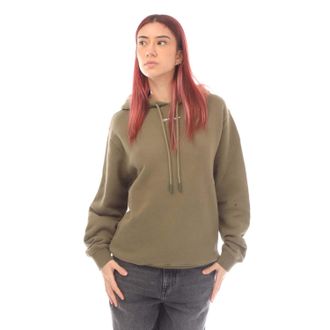 Off-white Womens Off White Flock Chine Flower Arrow Hoodie in Green - Size 6 UK