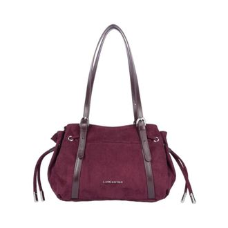 Lancaster Velvet Emma M Tote Bag - Dames - Tassen - Rood - Maat: ONE Size Velours