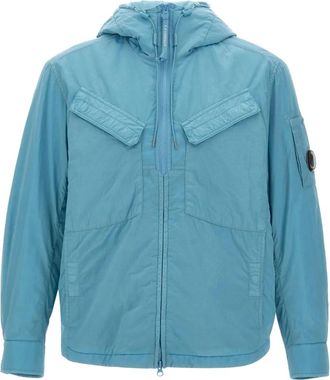 C.P. Company Giacca con cappuccio e coulisse - Blu