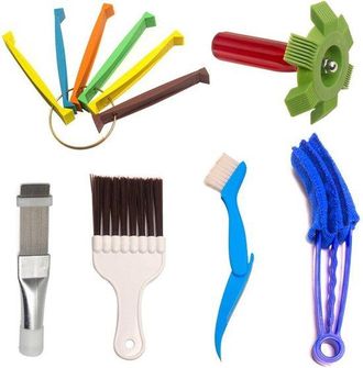 No Brand Peine Condensador Para Aire Acondicionado, 6 Piezas, Peine De Aletas, Aire Acondicionado, Cepillo De Limpieza, Serpent&iacute;n, Juego De Cepillos Condensado