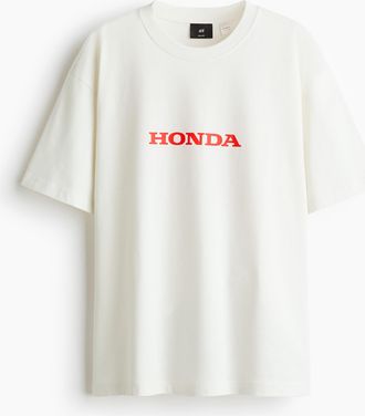 H&M T-Shirt in Loose Fit - White