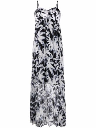 Diane Von F&uuml;rstenberg Jurk met palmboomprint - Wit