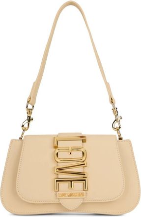 Love Moschino Schoudertas met Klep - Dames - Schoudertassen - Beige - ONE Size - Polyester - Tassen