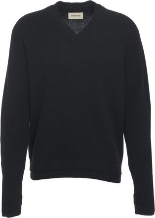 ATOMOFACTORY V-Neck Sweater With Ribbed Cuffs And Hem
