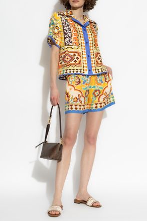 Etro Patterned Shorts, Womens, Yellow