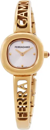 Ferragamo Iconic Jewel Bangle Quartz Silver Dial Ladies Watch SFAB00324