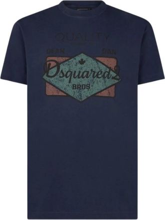 Dsquared2 New Cool Fit T-Shirt - Heren - T-shirts - Blauw - XL - Katoen - Tops
