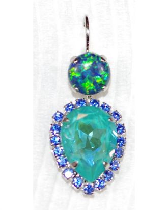 Mariana Womens Serenity Earrings In Blue/ Teal