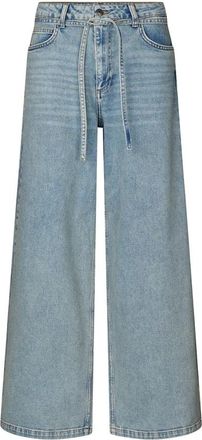Modstr&ouml;m Isolde MD Solid Pants - Dames - Loose Fit Jeans - Blauw - S - Katoen - Jeans