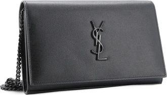 Saint Laurent Classic Monogram Wallet on Chain Leather crossbody bag - Zwart
