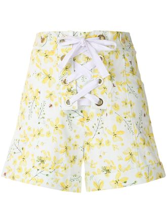 Isolda Shorts a fiori - Giallo