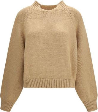 Khaite Beige Cashmere Womens Sweater