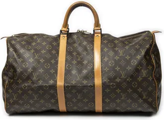 Louis Vuitton Womens Keepall 55 Travel Bag - Brown Canvas - One Size