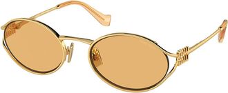 Miu Miu MU52YS 5AK10B Womens Sunglasses Gold Size 54