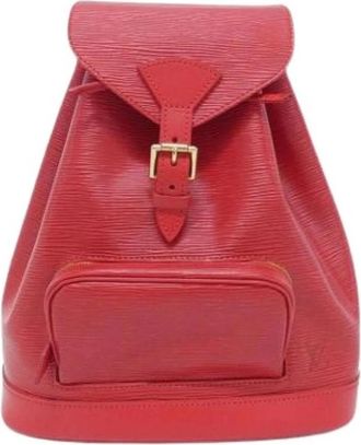 Louis Vuitton Pre-owned Vintage Rugzak - Dames - Vintage Rugzakken - Rood - ONE Size - Leer - Vintage