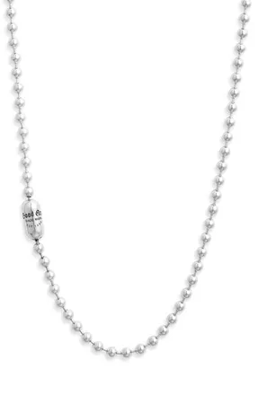 Good Art Hlywd Mens Logo A Poplock Necklace in Sterling Silver at Nordstrom, Size 24
