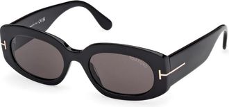 Tom Ford Cielle Zonnebril - Dames - Zonnebrillen - Zwart - 52 MM - Accessoires